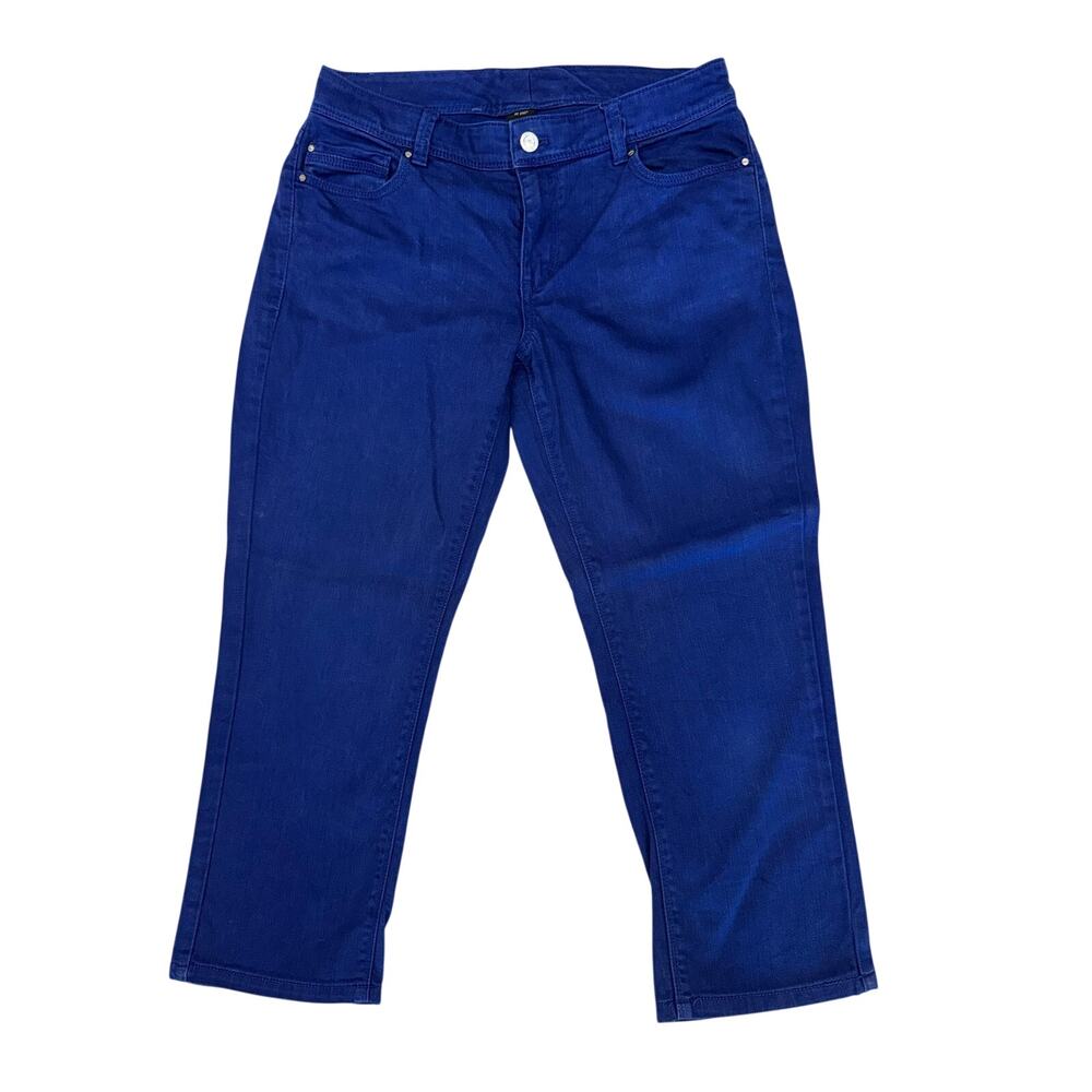 White House Black Market (WHBM) Blanc Slim Crop Royal Blue Sz 8